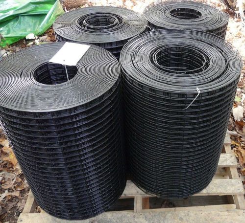 24&#034; Wide 2&#034; X 1&#034; 14g black PVC coated Welded Wire Mesh fencing sold per foot