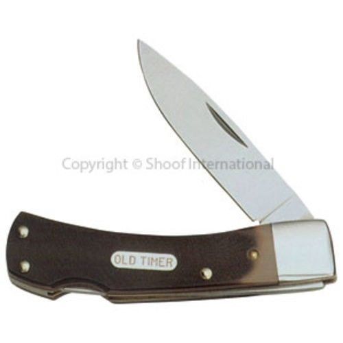 Schrade old timer bruin pocket knife 10cm single stainless steel blade lock open for sale