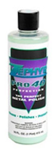 ZEPHYR PRO 40 METAL POLISH STAINLESS STEEL CHROME, WIPE ON AND OFF TO SHINE 32OZ