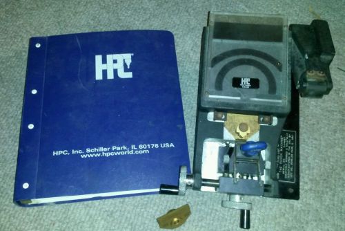 HPC 1200 PCH BLITZ METAL CLIPPING MACHINE w/ CODE CARDS &amp; (2) DIES