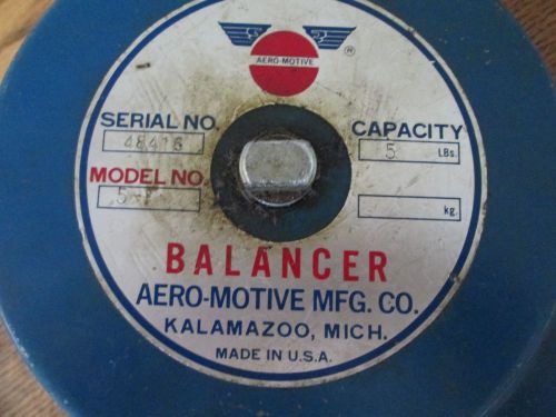 AERO  MOTIVE MFG Co.  BALANCER 5 lb Serial no. 48416 Kalamazoo MI  Used