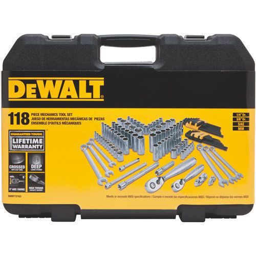 Dewalt dwmt72163 mechanics tool set 118-piece socket set new for sale