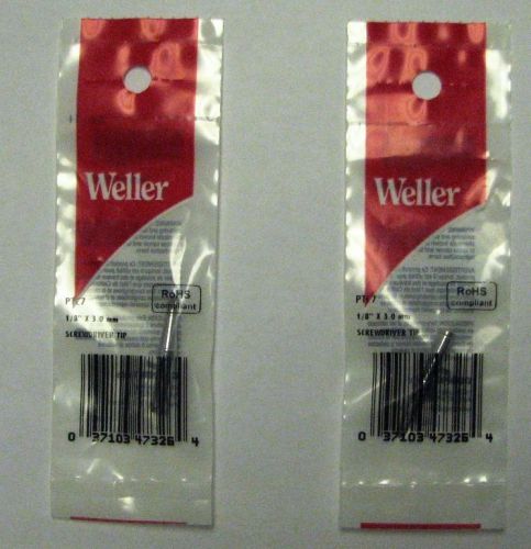 Weller PTC7 Lot of  TWO 1/8&#034; x 3.0 mm Screwdriver Tip for TCP/TC201 Irons NEW