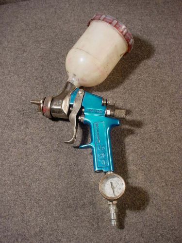 Sharpe sgf 1.6mm hvlp paint spray gun with cup  &amp; devilbiss pressure gauge for sale