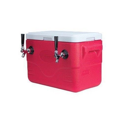Double Faucet Draft Beer Jockey Box - 28 Quarts, 2 50-ft. Stainless Steel Coils