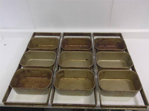 Mackies 3 Strap Commercial Bread Loaf Pans 11-05 Australia Bakery 25.5&#034;Lot of 3