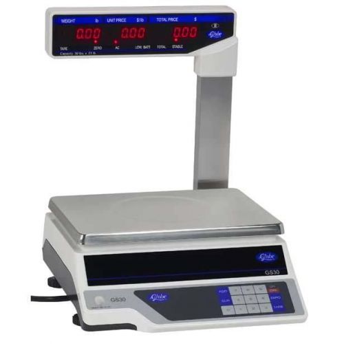 Globe GS30T Price Computing Scale With Display Tower 30 Lb LCD Display 115V