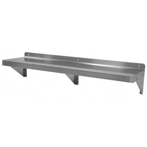 14&#034; x 72&#034; stainless steel wall mount shelf nsf shelving for sale
