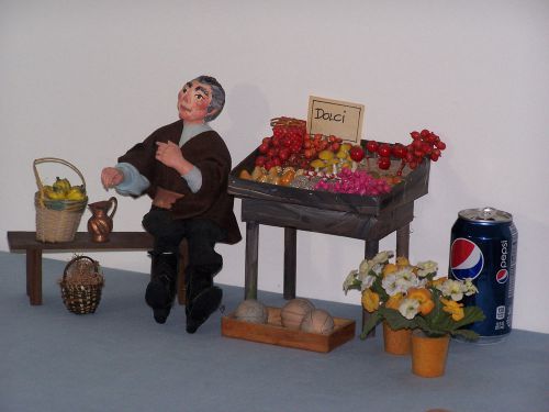 Large one of a kind museum 18th century italy street vendor figurine folk art  5 for sale
