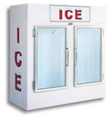 NEW LEER INDOOR L60, AUTO DEFROST GLASS DOORS, ICE MERCHANDISER - 60 CU FT