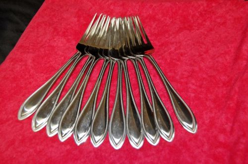 International American Bead, Stainless Serving Fork, Lot of 13, Flatware - Used
