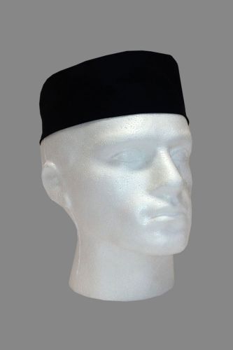 Professional chefs Skull Cap Hat elastic back L&amp;G London Uniforms U.K.