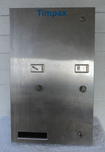 Bobrick Stainless Surface Mount Tampon &amp; Sanitary Napkin Machine w Key Unused