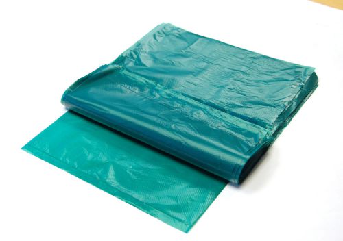 2 case 2000 dark green plastic merchandise shopping bags 10x13 disp suffocation for sale