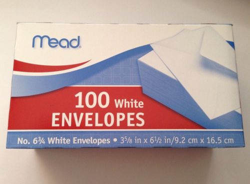 100  White Letter Mailing Envelopes Size: 3-5/8” x 6-1/2”