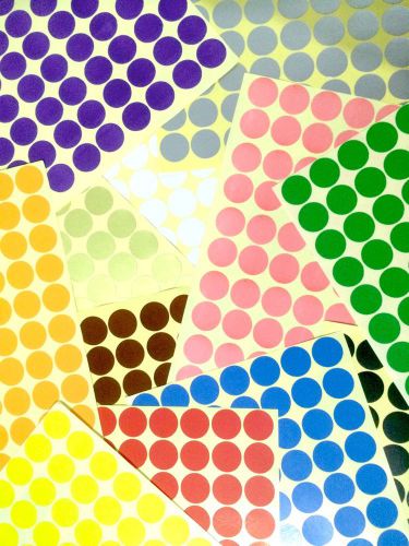 140 x 19mm Coloured Dot Stickers Round Sticky Adhesive Spot Circles Paper Labels