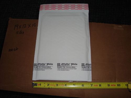 100 Sealed Air Jiffy Jiffylite White Cushioned Mailer - #0 (6&#034; x 10&#034;)