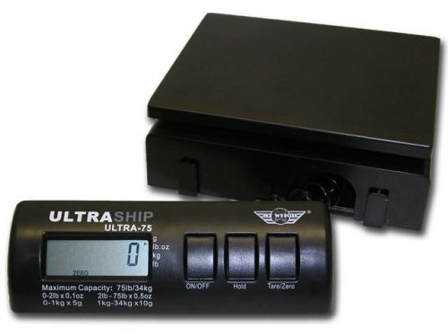 My weigh ultraship 75# lb digital scale  postal shipping postage bench nib for sale