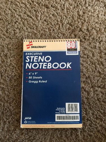 New ! Skilcraft Executive steno Notebook 6&#034; X 9&#034; 80 sheets Gregg Ruled