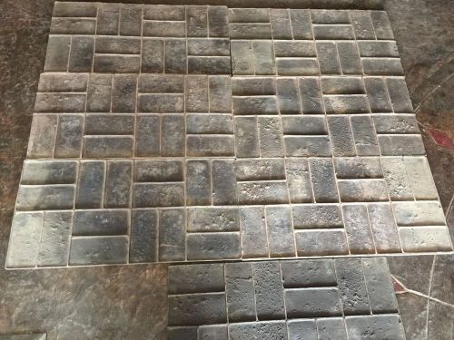 Set of  USED SEVEN New brick basket weave concrete stamps