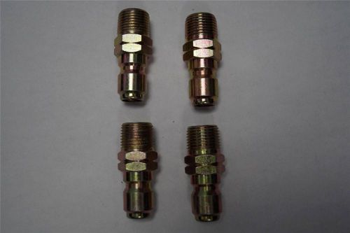 Brass 1/4 mnpt pressure washer quick connect plug set of 4 85.300.109 for sale