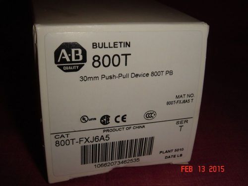 Allen Bradley 800T-FXJ6A5 Series T Push-Pull Device (NIB)