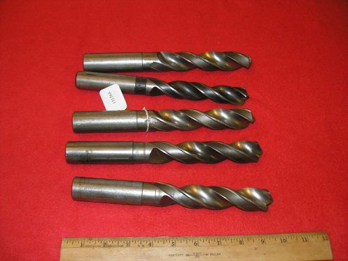 Lot of 5 Round Shank Coolant Drill Bits