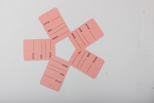 1000 Pcs Pink Small GES 1 1/4 x 1 7/8 One Part Coupon Tag  Price Labels