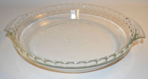 Anchor Hocking Fire King Pie plate Pie Dish Clear Glass 10&#034; #470