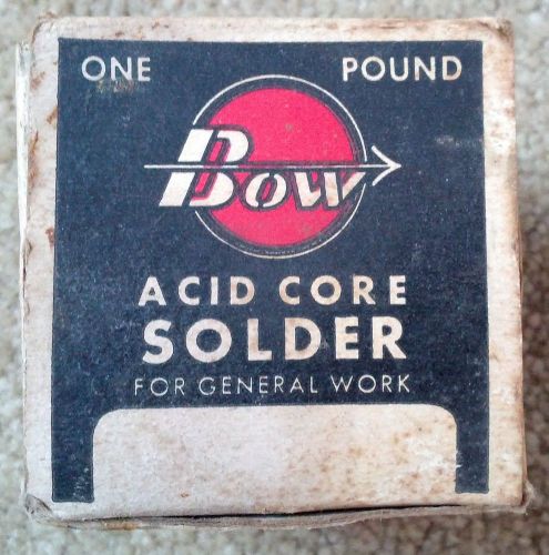 Vintage 1lb spool acid core solder general work  bow brooklyn, ny original box for sale