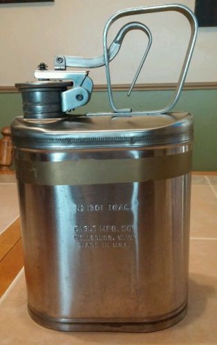 Excelelnt Commercial EAGLE # 1301 1 Gallon All Stainless Steel Safety Can