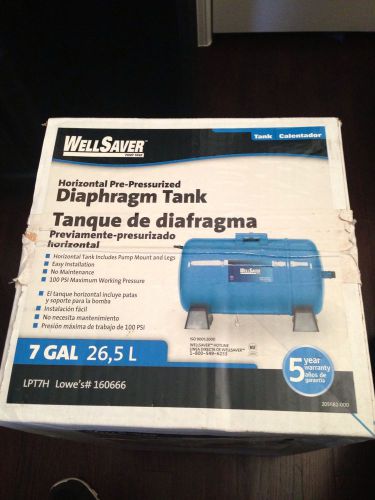 WELLSAVER Pre-Pressurized Diaphragm Well Pump Tank LPT7H Horizontal 7 gallon