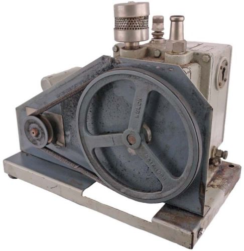 Welch 1402 duo-seal belt-drive rotary vane vacuum pump w/ge 1/2hp motor #2 for sale