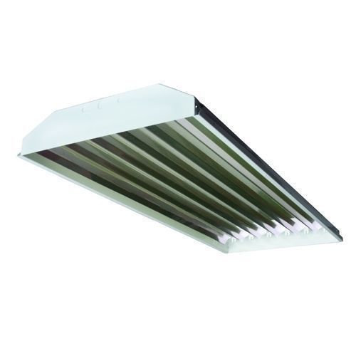 (includes bulbs) 6 lamp t8 flat profile fluorescent low bay fixture for sale