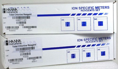 2 Hanna H193711-01 ION Specific Meters Reagents Set 100  Each