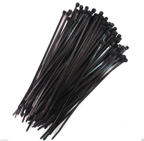 100-pcs-8-inch-uv-resistant-nylon-cable-zip-wire-tie-50-lbs-black for sale