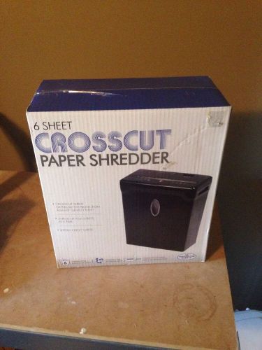 6 Sheet Credit Card Cross Cut Paper Shredder LX60B Manual Reverse Black Security