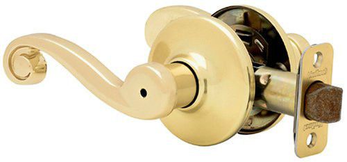 New!!! Kwikset Plus Lido LH Brass Lever Set, Bed and Bath, Bright Brass