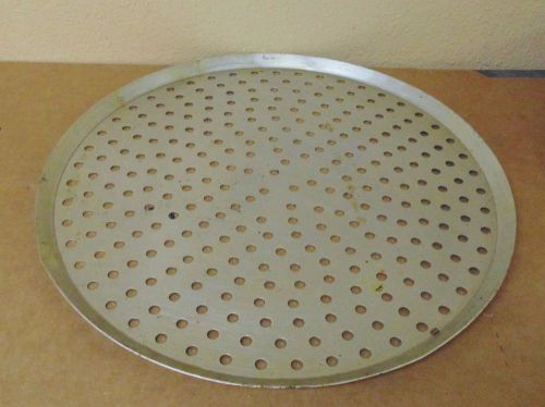 Pizza pans 18&#034; perforated pan aluminum lightly used for sale