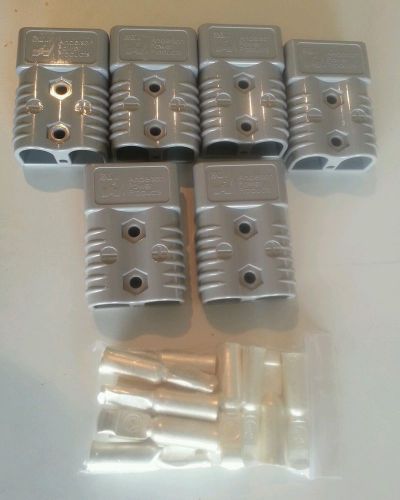 6 ANDERSON SB175 Gray CONNECTORS and #2 awg contact&#039;s. Great Deal