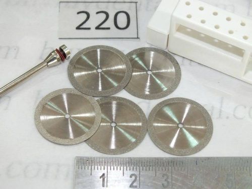 5X Laboratory Diamond Disc Two Sided 0.20 MMX22 MM With FREE Manderals &amp; Bur Sta