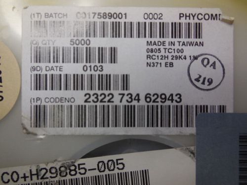 20000 pcs phycomp 2322 734 62943 for sale