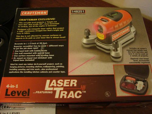 CRAFTSMAN 4 in 1 Level with Laser Trac KIT New