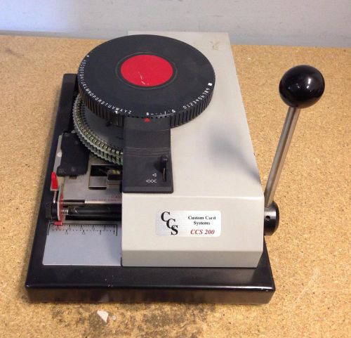 PRE-OWNED CCS 200 CCS200 CREDIT CARD ID TAG AND EMBOSSER Custom Card Systems