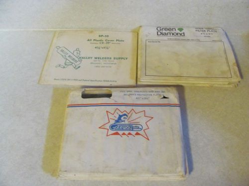 Welder&#039;s Protective Plates Cover Clear Valley Welders Green Diamond MIXED LOT 9