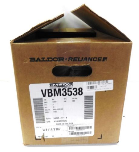 Baldor reliancer motor vbm3538, 60 hz, 208-230/460v, 3 ph, .5 hp, 1725 rpm for sale