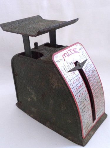 Antique Poatal Scale MITE Iron Weight 16 Oz Works Primitive Decor