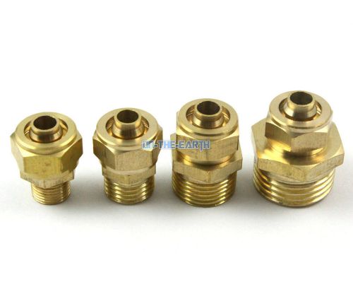 5 Pieces 10mm-1/2&#034; BSP Male Brass Pneumatic Pipe Hose Coupler Connector Fitting