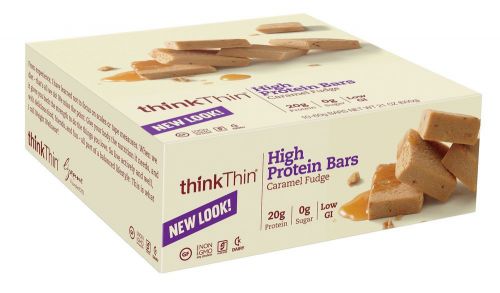 thinkThin High Protein, Caramel Fudge, 2.1-Ounce Bars (pack of 10)