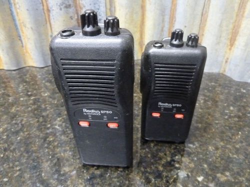 Lot of 2 motorola radius model sp-50 portable radios fast free shipping included for sale
